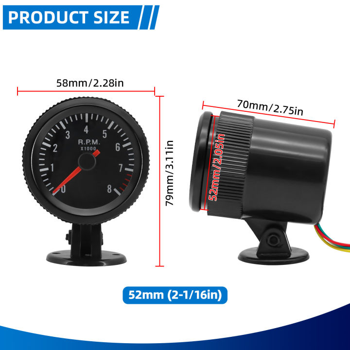 8K%20Tachometer%2012V%20Car%20Tacho%20Meter%2052mm%20with%20White%20LED%20Gauge%208000%20RPM%20for%201-8%20Cylinders%20Gasoline%20Engine%20+%20Gauge%20Holder%20-%20Image%203