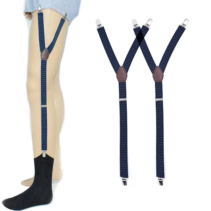 2pcs%20Men's%20Shirt%20Holders%20Stays%20Y-Style%20Adjustable%20Elastic%20Leg%20Suspenders%20Straps%20Non-slip%20Clips%20Sock%20Garter%20Clamps%20for%20%20-%20Image%207
