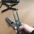 One Multifunctional Fishing Pliers Designed for Cutting Lines, Removing Hooks, and Crimping Sinkers - a Handy and Sturdy Fishing Tool. 
