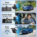 11.3 inch Car Multimedia Player 4K 360° Rotating Camera Wireless Carplay Android Auto Dash Cam Video Recorder Dashboard Car DVR. 