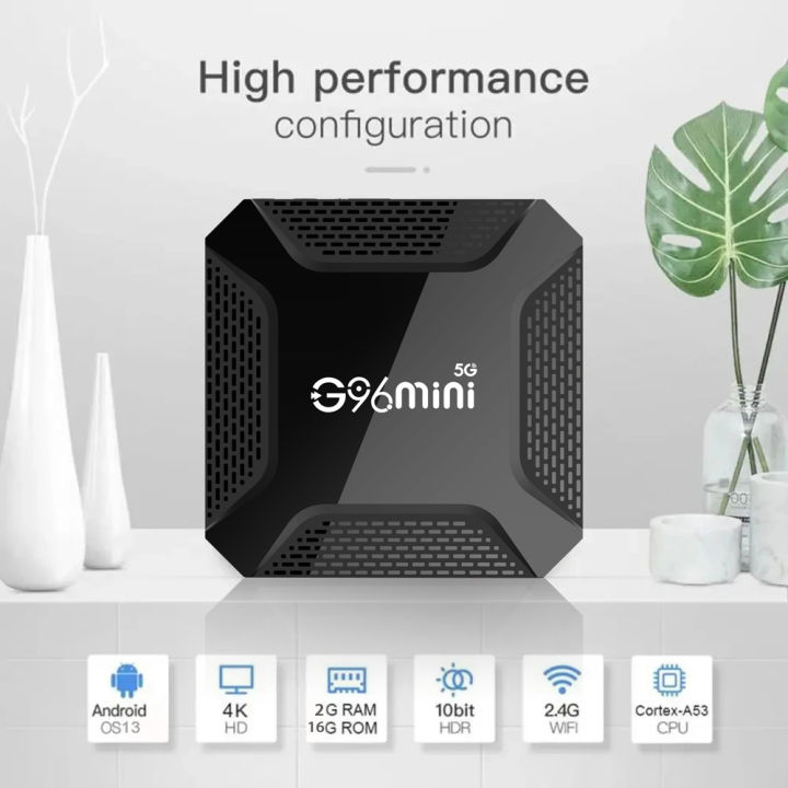 Original Android13.0 G96mini5G smart TV Box Support 8K Video 2G RAM 16G R0M  Portable Streaming Youtube Multi Language Box