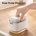 Soap Dispenser Box Press Dispenser Scrubbing Liquid Container Kitchen Bathroom Automatic Detergent Foam Box with Sponge Holder. 
