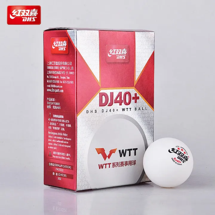 DHS dj40 + WTT ball 3 Star (ITTF) (6 pcs. /box)