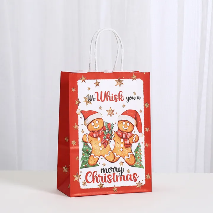 6/12/24pcs%20Merry%20Christmas%20Kraft%20paper%20%20Tote%20Bags%20Packaging%20Child%20for%20Candy%20Snack%20Storage%20Pouch%20Birthday%20Party%20Favors%20-%20Image%204