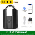IP67 TTLock Bluetooth APP Smart Padlock Fingerprint Lock Keyless Mini Bag with Aleax Google Home Electronic Door Lock. 