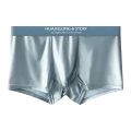 1/3PCS Men's Cool Ice Silk Boxers Shorts Summer Satin-like Solid Underpants Skin Friendly Breathable Mesh Crotch Male Underwear. 