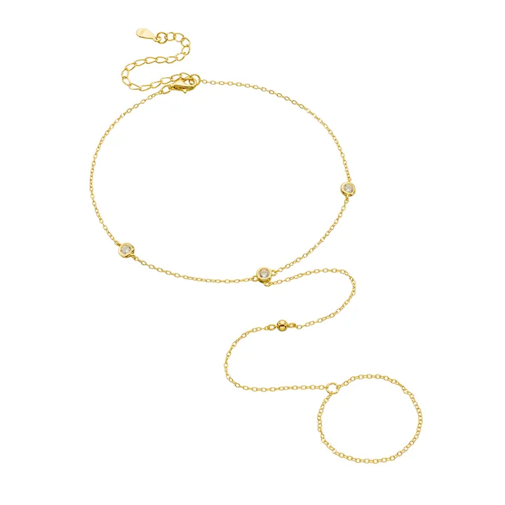 S925%20Sterling%20Silver%20Simple%20Gold%20round%20Bead%20Zircon%20Toe%20Chain%20Fashion%20Individual%20Beach%20Ankle%20Bracelet%20-%20Image%206