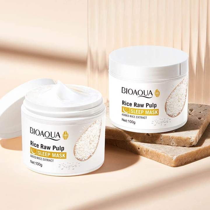 BIOAQUA%20Rice%20Raw%20Pulp%20Sleeping%20Mask%20Replenish%20Brighten%20Strengthen%20Skin%20Barrier%20Moisturizing%20Nourishing%20Mask-100gm%20-%20Image%202