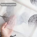 1pc Lightweight Shower Curtain Liner with Hooks, Plastic Leaf Waterproof Bathroom Curtain Liner, Bath Curtain for Bathtub Decor. 