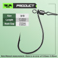 9KM 30Pcs Drop Shot Hooks with Swivels Ewg Bass Fishing Hooks Worm Hook for Texas Rig High Carbon Steel. 