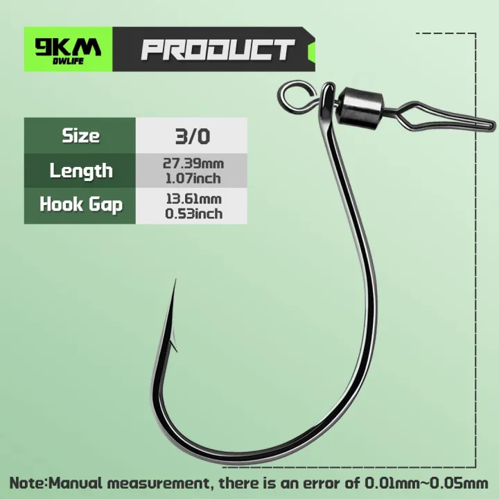 9KM%2030Pcs%20Drop%20Shot%20Hooks%20with%20Swivels%20Ewg%20Bass%20Fishing%20Hooks%20Worm%20Hook%20for%20Texas%20Rig%20High%20Carbon%20Steel%20-%20Image%207