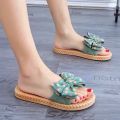 Indoor Slippers Women Home Shoes Lightweight Linen Girl's Slippers Lightweight Home Slippers ladies Beach Slippers. 