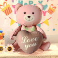 3D Lying Cartoon Matte Heart Bear Aluminum Film Balloon, Suitable for Birthday Party, Valentine's Day Decoration, Baby Shower.