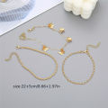【Top-rated】 1-3pcs Simple Metal Chain Butterfly Pendant Anklet for Women Adjustable Layered Vintage Minimalist Beach Anklet Set Foot Jewelry. 