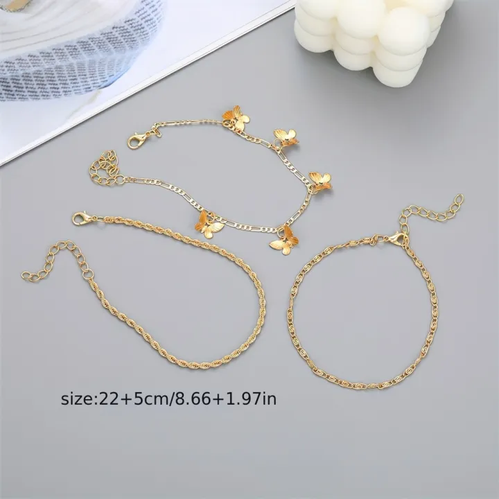 %E3%80%90Top-rated%E3%80%91%201-3pcs%20Simple%20Metal%20Chain%20Butterfly%20Pendant%20Anklet%20for%20Women%20Adjustable%20Layered%20Vintage%20Minimalist%20Beach%20Anklet%20Set%20Foot%20Jewelry%20-%20Image%206