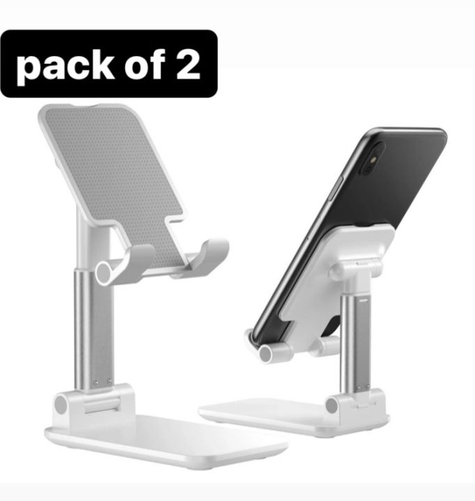 Foldable, Adjustable, Universal Mobile Stand  | Flexible Mobile Holder | Mobile & Tablet Holder |  Flexible Stand pack of 2