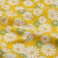 8pcs Yellow Floral Polka Dot Cotton Fabric | Precut Squares for Quilting DIY Crafts. 