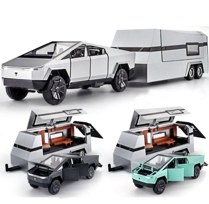 1:32%20Teslas%20Cybertruck%20Trailer%20Car%20MPV%20VAN%20Alloy%20Diecasts%20Toy%20Vehicles%20Metal%20Toy%20Car%20Model%20Sound%20and%20light%20-%20Image%208