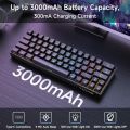Kemove Mechanical Gaming Keyboard TMKB T63 ARGB Wired, Wireless 2.4GHz and Bluetooth Red Switches 60% Mechanical Gaming Keyboard. 