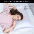 2pcs Satin Silk Pillowcase for Hair and Skin, Coral Pillow Cases Standard Size Set of Super Soft Pillow Case.