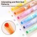 6 Assorted Pastel Colors Chisel Tip Marker Pen Fluorescent Fragrance Stamp Highlighter for Kawaii Stationery. 