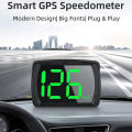 Universal Car HUD Head Up Display GPS Hud Digital Speedometer Big Font Speed Meter KMH for All Car Truck Plug and Play Auto Part. 