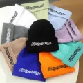 This beanie hat beanie hats Korean style hip hop unisex cool embroidery good texture winter hats. 