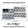 1PC Car Stainless Steel Foot Rest Pedal Board Floor Carpet Mat Anti-Slip Z Shape Heel Pad Truck Suv Car Interior Accessories.