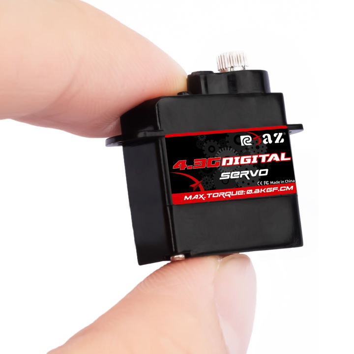 RCXAZ 4.3g Micro Digital Servo Metal Gear Mini Servos for WLtoys A959/A969/A979 1/24 SCX24 RC Car Airplanes Helicopter 180° Turn