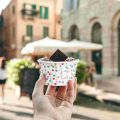 Cabilock 100pcs Disposable Ice Cream Cups Dessert Bowls Dot Paper Cups Party Supplies. 