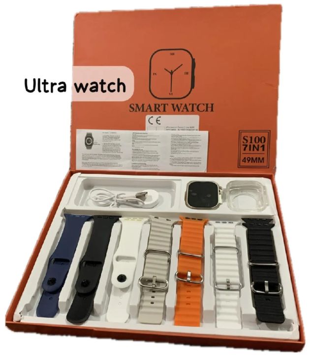 S100%207-in-1%20Smart%20Watch%20Ultra%2049mm%20with%207%20Interchangeable%20Straps,%20Bluetooth%20Calling,%20Heart%20Rate%20&%20Fitness%20Tracker,%20Multi%20Sports%20Modes%20Smartwatch%20for%20Men%20&%20Women%20-%20Image%206