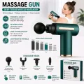 Massage Gun Deep Tissue Fascia Gun Muscle Massager Electric Body Massager for Pain Relief Muscle Recovery Portable Rechargeable Vibration Therapy Gun with Multiple Attachments Adjustable Speed. 