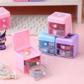 Cute Cartoon Melody Kuromi  Drawer Storage Box Mini Jewelry Finishing Box. 