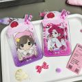 Cute Parfait Cup Ice Cream Card Holder Idol Photocard Storage School Meal Card Protector.