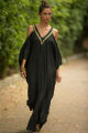 Kaftan Dresses Swimsuit Cover Up Maxi Dress Beach Wear Turkish Cold Shoulder Beach Outifits Summer Vacation. 