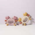 Crab-Shaped Baby Teether Food-Grade Silicone Teething Toy BPA-Free Chillable Infant Teether for Sore Gums 0-24 Months.