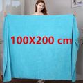 Microfiber Bath Towels – Super Absorbent, Soft, Fast Drying and Oversized Bath Lines  Multipurpose for Travel, Sports, Spa, Blue. 