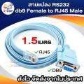 150 cm RJ45 male serial DB9 9 pin female connector for Management Console (light blue). 