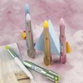 Astronaut-Themed LED Light-Up Gel Pens - 1ml Ink, Smooth Writing, Comfort Grip, Vivid Colors - Great for Students, Children's Day & Christmas Gifts,Multi-color. 