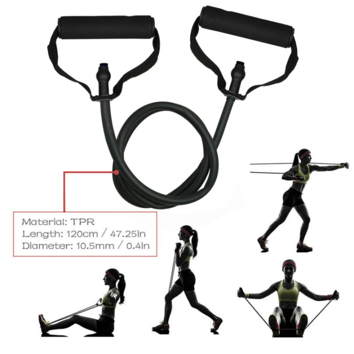 Home fitness equipment tube exercise strength training elastic band ...