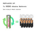 ELECTCOS USB rechargeable AA / AAA battery 1.5v 2500mWh/1667mAh with Typc C fast charging (1/2 /4/8 Cell). 