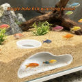 Apcarium Fish Tunnel Hideout |   Natural Curved Cave Decor for Guppies, Betta Fish, Bristlenose Plecos |   Freshwater Saltwater Tank. 