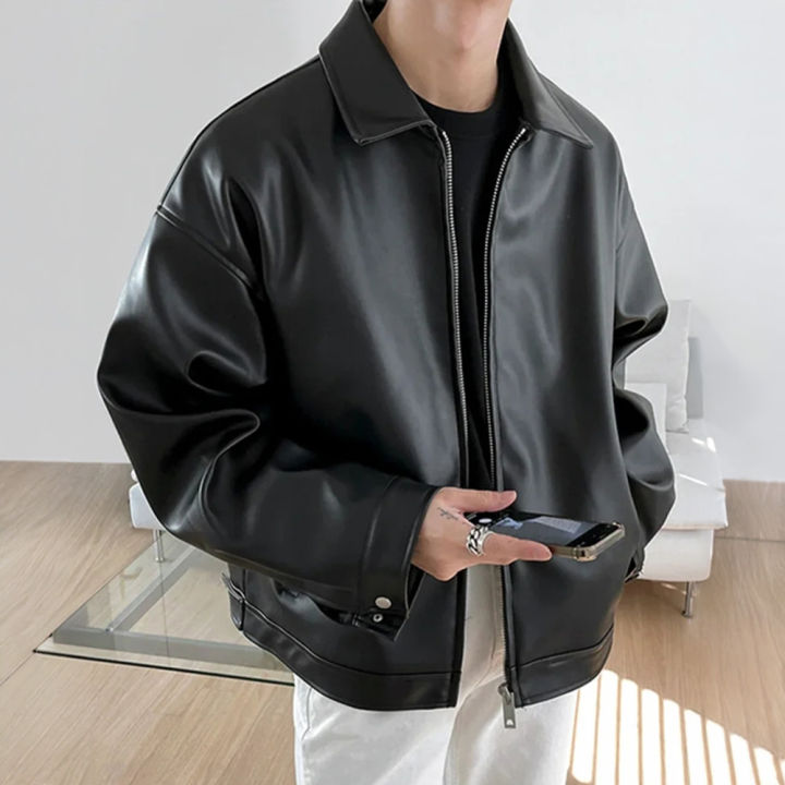 Vintage Loose Fit Raxzen Korean Jacket For Men's.