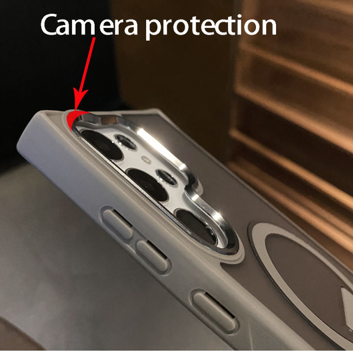 Luxury%20Magnetic%20Wireless%20Charge%20For%20Magsafe%20Case%20For%20%20%20S25%20S23%20Ultra%20S24%20Plus%20FE%20Folding%20Stand%20Holder%20Matte%20Cover%20-%20Image%203
