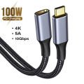 CASIFY G1 USB C Extension Cable USB Type C 3.1 Gen 2 Male to Female Fast Charging & Audio Data Transfer Cable USB 3.1 Extension Cable Type C USB C to Type-C Male to Female 10Gbps PD 100W Fast Charging Cable 5A USB C Extension Cable 10Gbps Type C USB3.1 Da. 