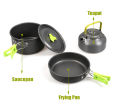 WESTTUNE Camping Cookware Kit Aluminum Outdoor Portable Cooking Set Pot Pan Kettle for Camping Tableware Hiking Picnic 3pcs.
