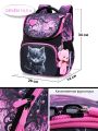 Orthopedic School Backpack For Girls Cartoon Cat Primary School Grade 1 Students Bags Kids Satchels Female Bookbag 7-9 Years. 