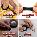 Black Electrical Wire Tape Electric Insulation Tape Heat Shrink High-Temp Insulating Adhesive for Industrial Home Mechanics Use. 