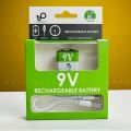 9V 650mAh Type-C Rechargeable Lithium Battery- 1 ps. 