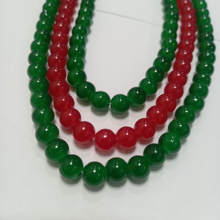 8Mm%20Green%20And%20Red%20Marble%20Beads%203%20Layer%20Necklace%20-%20Image%205